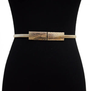 Women Metal Spring Chain Waist Belt Silver Chain Belts