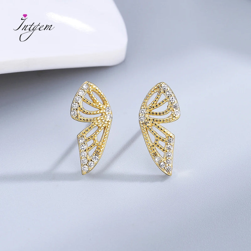 Butterfly Stud Earrings Anniversary Fine Jewelry
