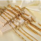 Stainless Steel Cuban Chain Bracelet for Women Charms Gift