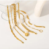 Stainless Steel Cuban Chain Bracelet for Women Charms Gift