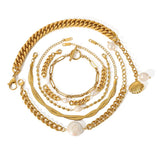 Stainless Steel Cuban Chain Bracelet for Women Charms Gift