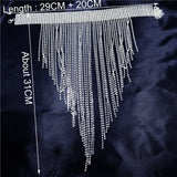 Rhinestone Tassel Necklace Long Pendant Jewelry