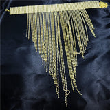 Rhinestone Tassel Necklace Long Pendant Jewelry