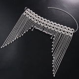 Rhinestone Headband with Tassel for Women
