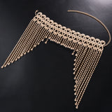 Rhinestone Headband with Tassel for Women