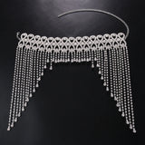 Rhinestone Headband with Tassel for Women