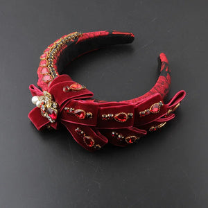 Colorful Crystal Padded Headband Rhinestones Hairband Wedding Hair Accessory