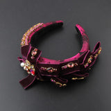 Colorful Crystal Padded Headband Rhinestones Hairband Wedding Hair Accessory