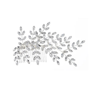 Rhinestone Side Hair Comb Retro Baroque Branch Comb Bridal Wedding