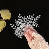Rhinestone Side Hair Comb Retro Baroque Branch Comb Bridal Wedding