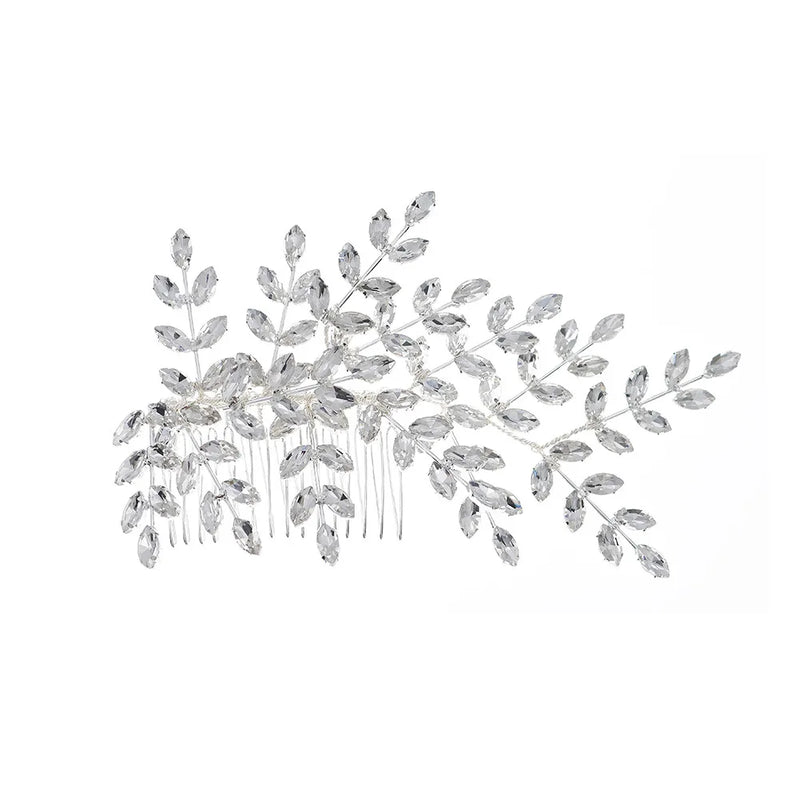 Rhinestone Side Hair Comb Retro Baroque Branch Comb Bridal Wedding