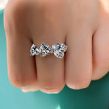 Love Connected Ring 925 Stamp Flash Zirconia Ring