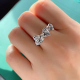 Love Connected Ring 925 Stamp Flash Zirconia Ring