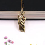 St. Jude Pendant Necklace Religious Character Pendant Jewelry Gift