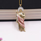 St. Jude Pendant Necklace Religious Character Pendant Jewelry Gift