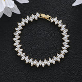 Tennis Chain Bracelet CZ Bohemian Cuff Wedding Jewelry