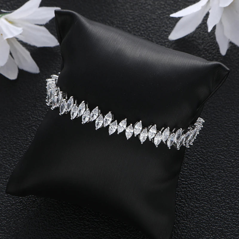 Tennis Chain Bracelet CZ Bohemian Cuff Wedding Jewelry