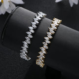 Tennis Chain Bracelet CZ Bohemian Cuff Wedding Jewelry