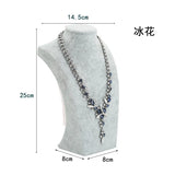 Velvet Jewelry Display Necklace Pendants Mannequin Stand