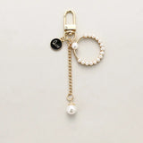 Pearl Love Keychain Bow Bag Charm Pendant Keyrings