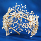 Pearl Rhinestones Hairband for Women Bride Wedding Headband