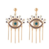 Evil Eye Statement Drop Earrings Tassel Dangle Earring Jewelry