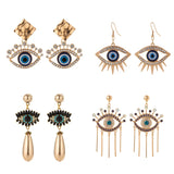 Evil Eye Statement Drop Earrings Tassel Dangle Earring Jewelry