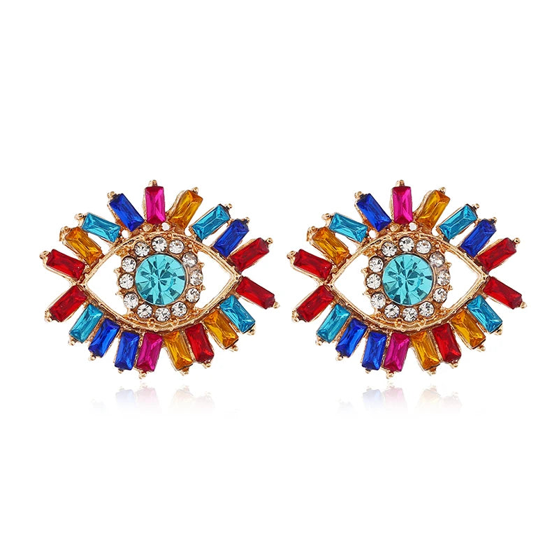 Evil Eye Statement Drop Earrings Tassel Dangle Earring Jewelry