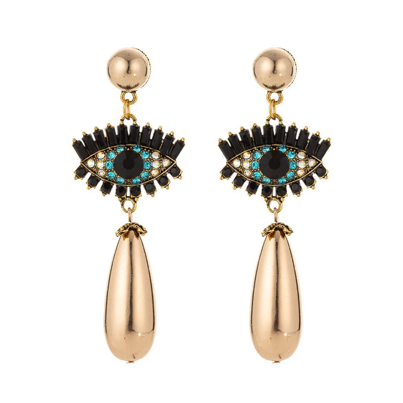Evil Eye Statement Drop Earrings Tassel Dangle Earring Jewelry