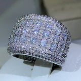 925 Silver Zircon Engagement Ring Anniversary Gift Bulk Sell