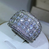 925 Silver Zircon Engagement Ring Anniversary Gift Bulk Sell