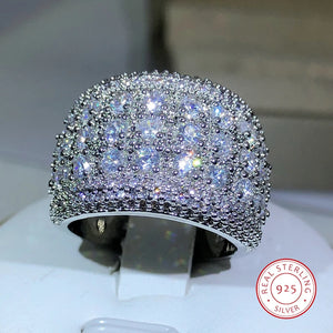925 Silver Zircon Engagement Ring Anniversary Gift Bulk Sell