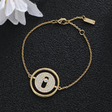 CZ Bohemian Round Link Chain Bracelet Wedding Jewelry B085
