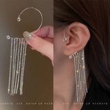 Zircon Rhinestone Tassel Ear Clip Cuff