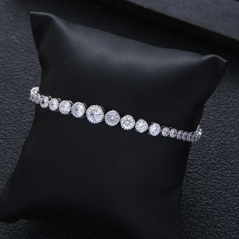 Cuban Link CZ Bracelet Bohemian Cuff Femme Jewelry