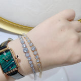 Cuban Link CZ Bracelet Bohemian Cuff Femme Jewelry