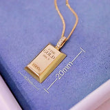 Small Bars Bricks Pendant Necklaces for Women