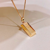 Small Bars Bricks Pendant Necklaces for Women