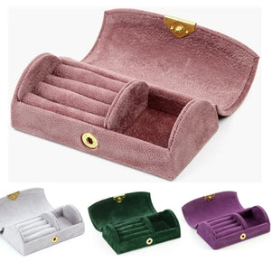 Velvet Ring Box Jewelry Display Organizer Tray Holder