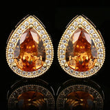 Water Drop Zircon Cufflinks Crystal Rhinestone French Shirts Cuff Links Wedding