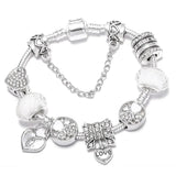 Women's Charm Bracelet Heart Lock Key Love Pendant Christmas Gift