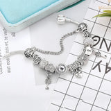 Women's Charm Bracelet Heart Lock Key Love Pendant Christmas Gift