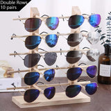 Wooden Sunglasses Display Racks Storage Shelf Eyeglasses Show Stand