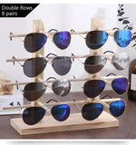 Wooden Sunglasses Display Racks Storage Shelf Eyeglasses Show Stand