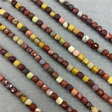 6mm Moukaite Faceted Spacer Cube Beads for DIY Jewelry