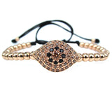 Macrame Cross Bracelet Fleur De Lis CZ Beads Anchor Bracelets