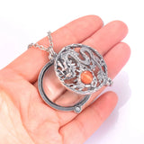 Dragon Magnifier Pendant Necklace Antique Jewelry