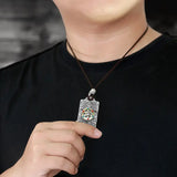 Male Domineering Lucky Dragon Guan Gong Lucky Pixiu Transfer Pendant Necklace