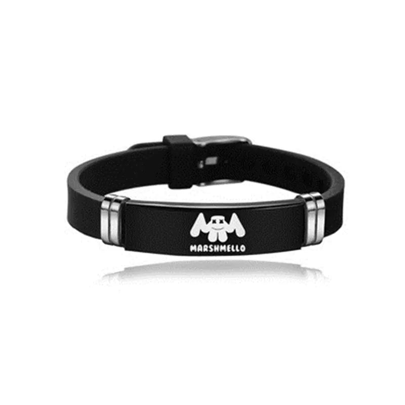 Marshmello DJ Engrave Watchband Bangle Music Fans Bracelet
