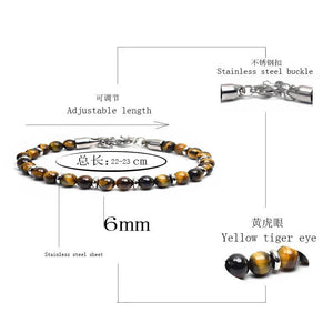 Matte Map Stone Bracelet Metal Wrist Chain Jewelry